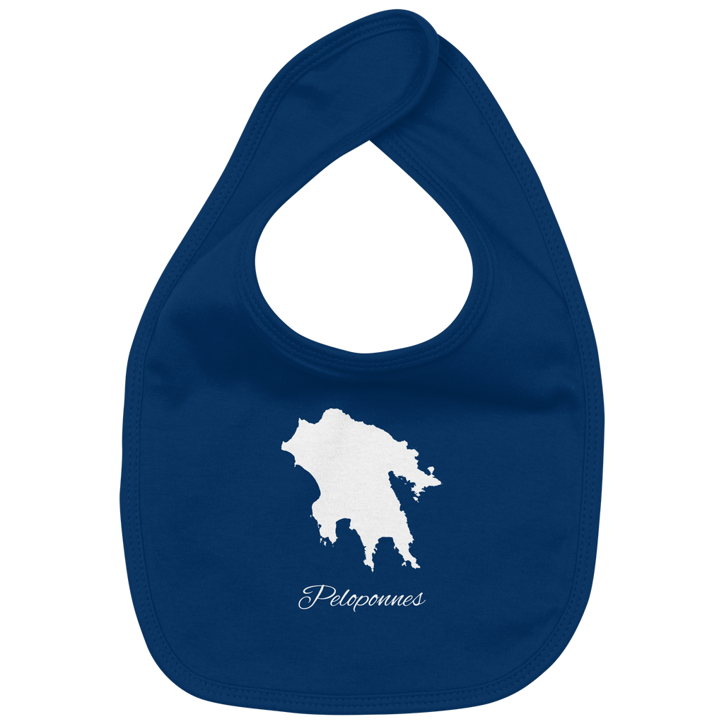 Peloponnes Silhouette Griechenland - Organic Baby-Lätzchen