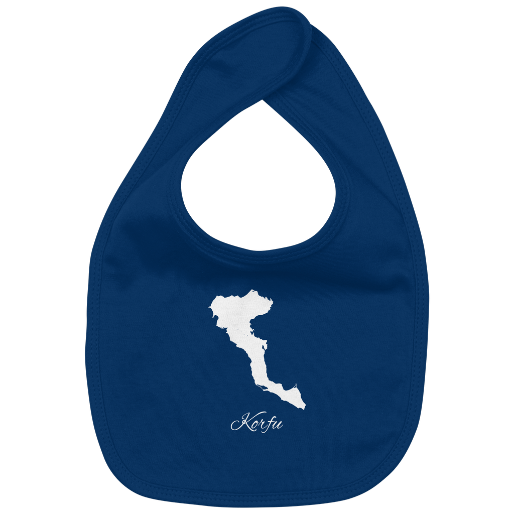 Korfu Silhouette Griechenland - Organic Baby-Lätzchen