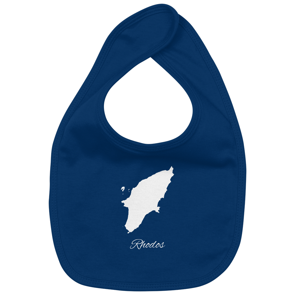 Rhodos Silhouette Griechenland - Organic Baby-Lätzchen