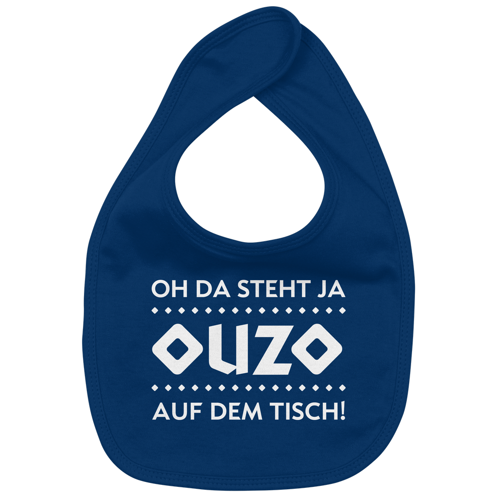Oh da steht ja Ouzo auf dem Tisch - Organic Baby-Lätzchen