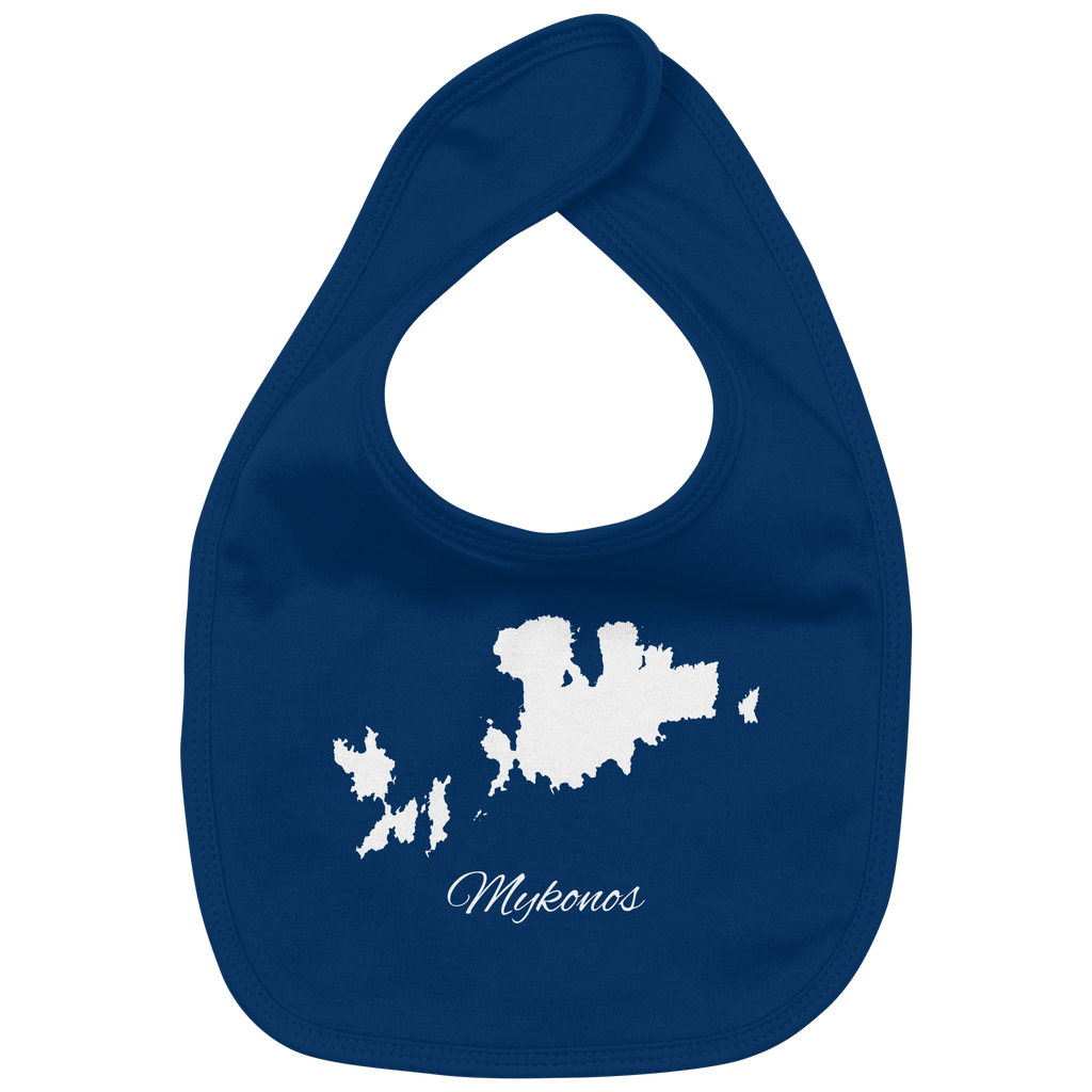 Mykonos Silhouette Griechenland - Organic Baby-Lätzchen