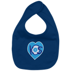 Kos - Blaues Herz - Organic Baby-Lätzchen