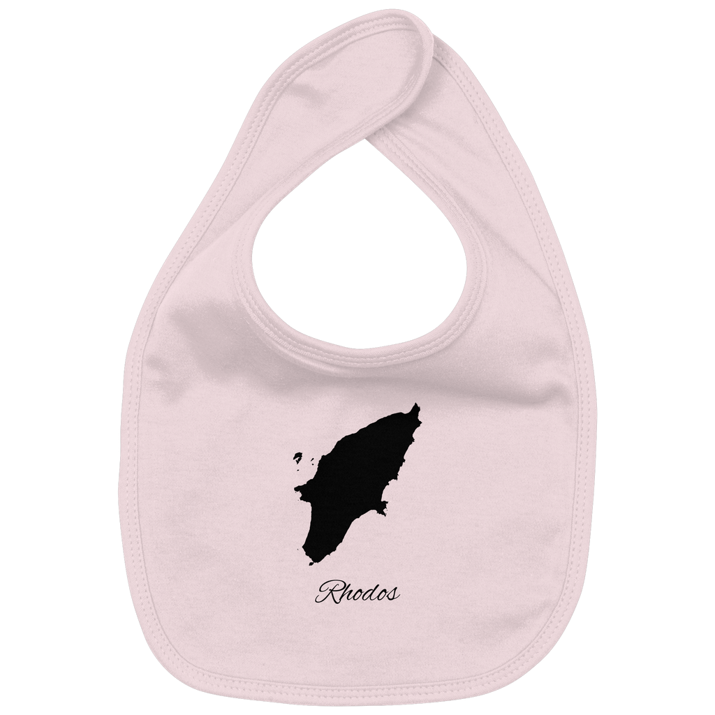 Rhodos Silhouette Griechenland - Organic Baby-Lätzchen
