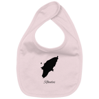 Rhodos Silhouette Griechenland - Organic Baby-Lätzchen