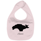 Samos Silhouette Griechenland - Organic Baby-Lätzchen