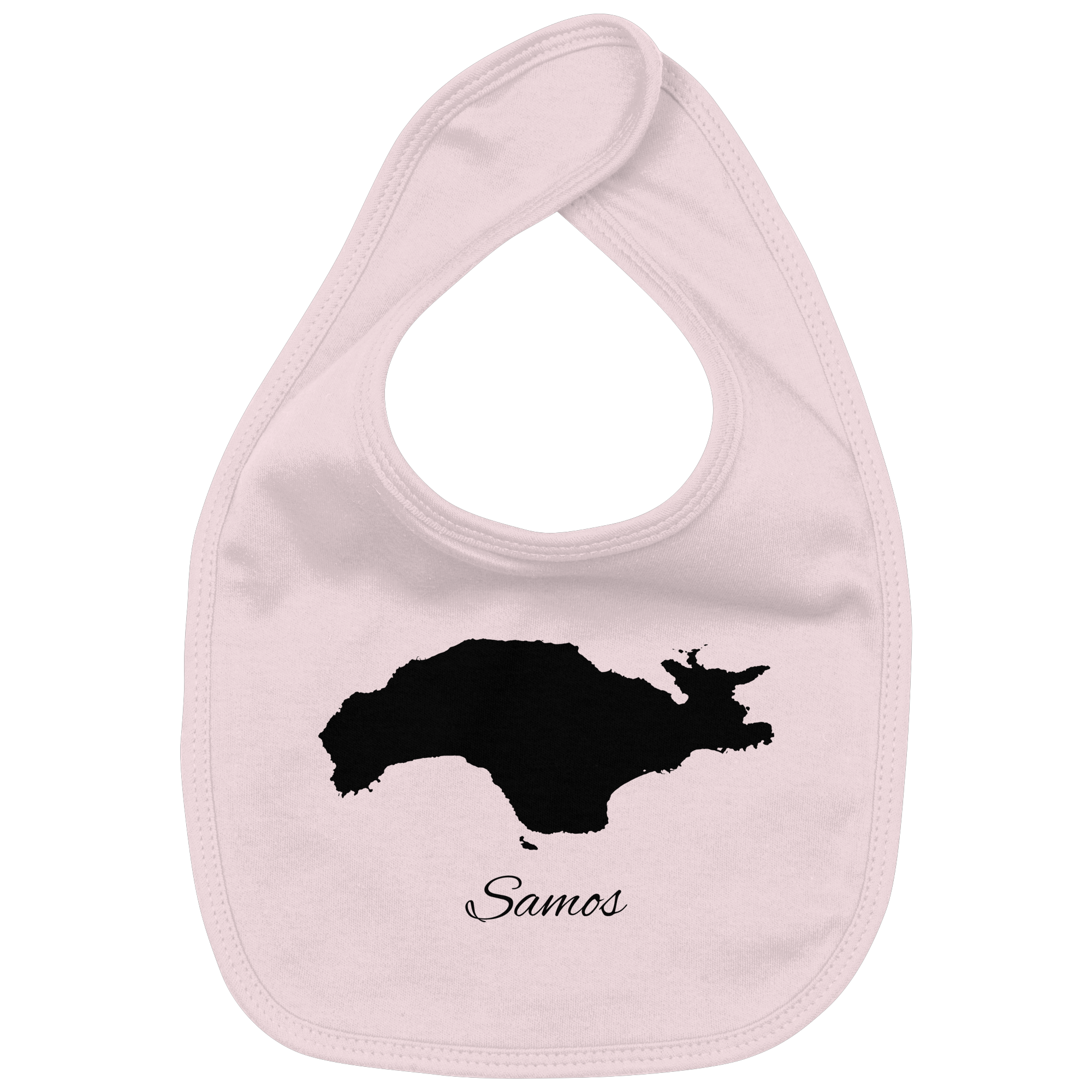 Samos Silhouette Griechenland - Organic Baby-Lätzchen