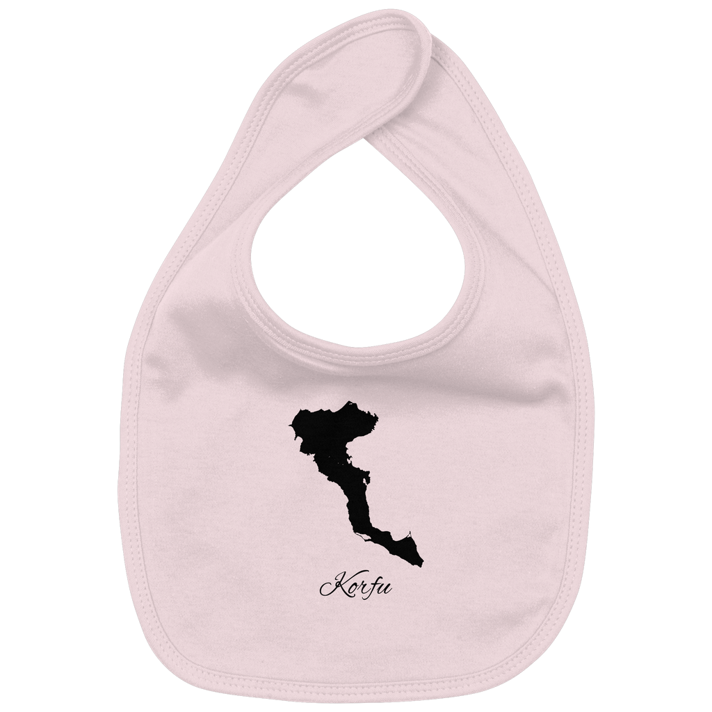 Korfu Silhouette Griechenland - Organic Baby-Lätzchen
