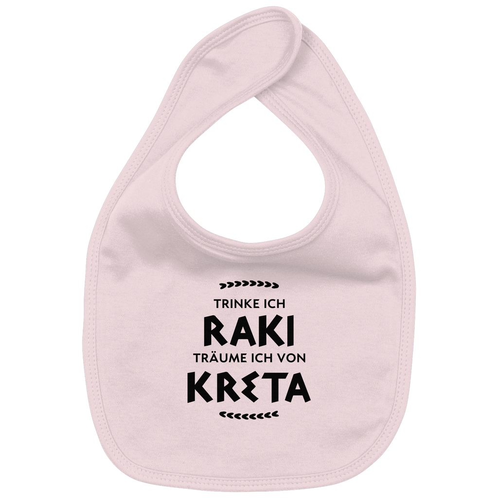 Trinke ich Raki träume ich von Kreta - Organic Baby-Lätzchen