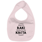 Trinke ich Raki träume ich von Kreta - Organic Baby-Lätzchen