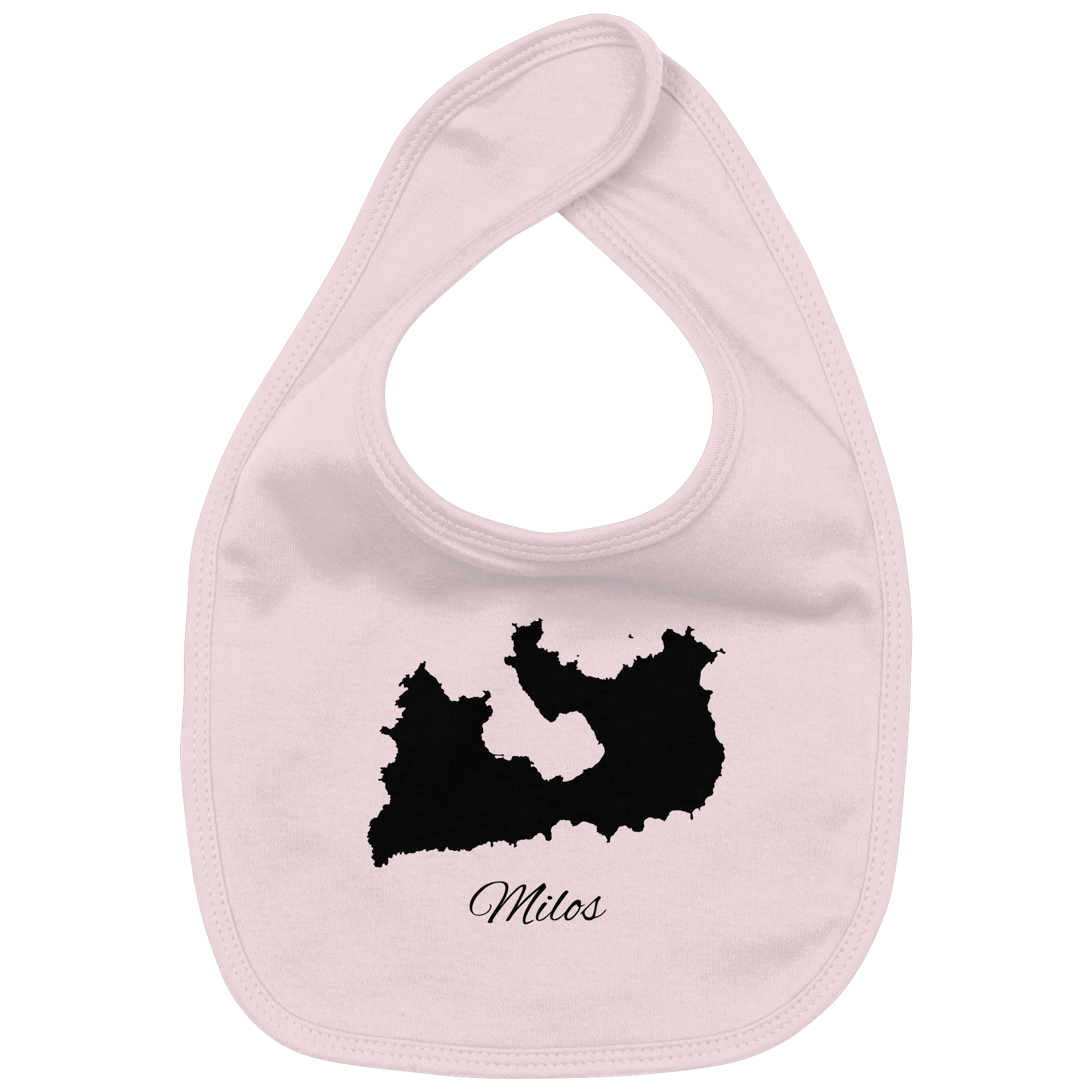 Milos Silhouette Griechenland - Organic Baby-Lätzchen