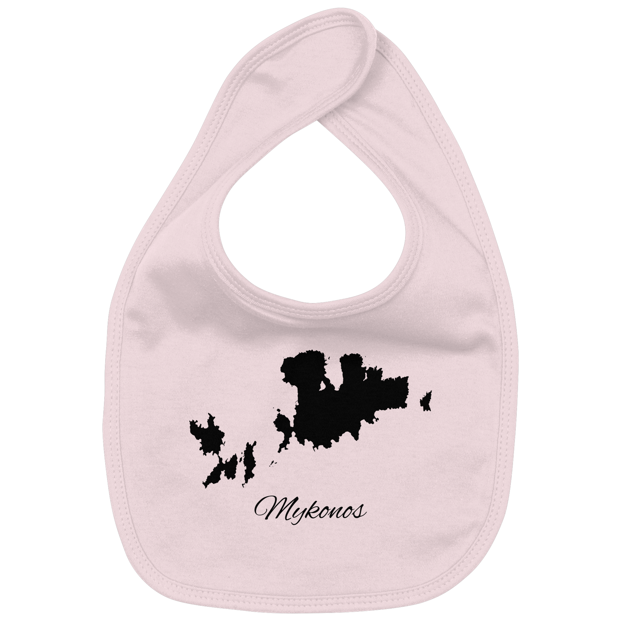 Mykonos Silhouette Griechenland - Organic Baby-Lätzchen