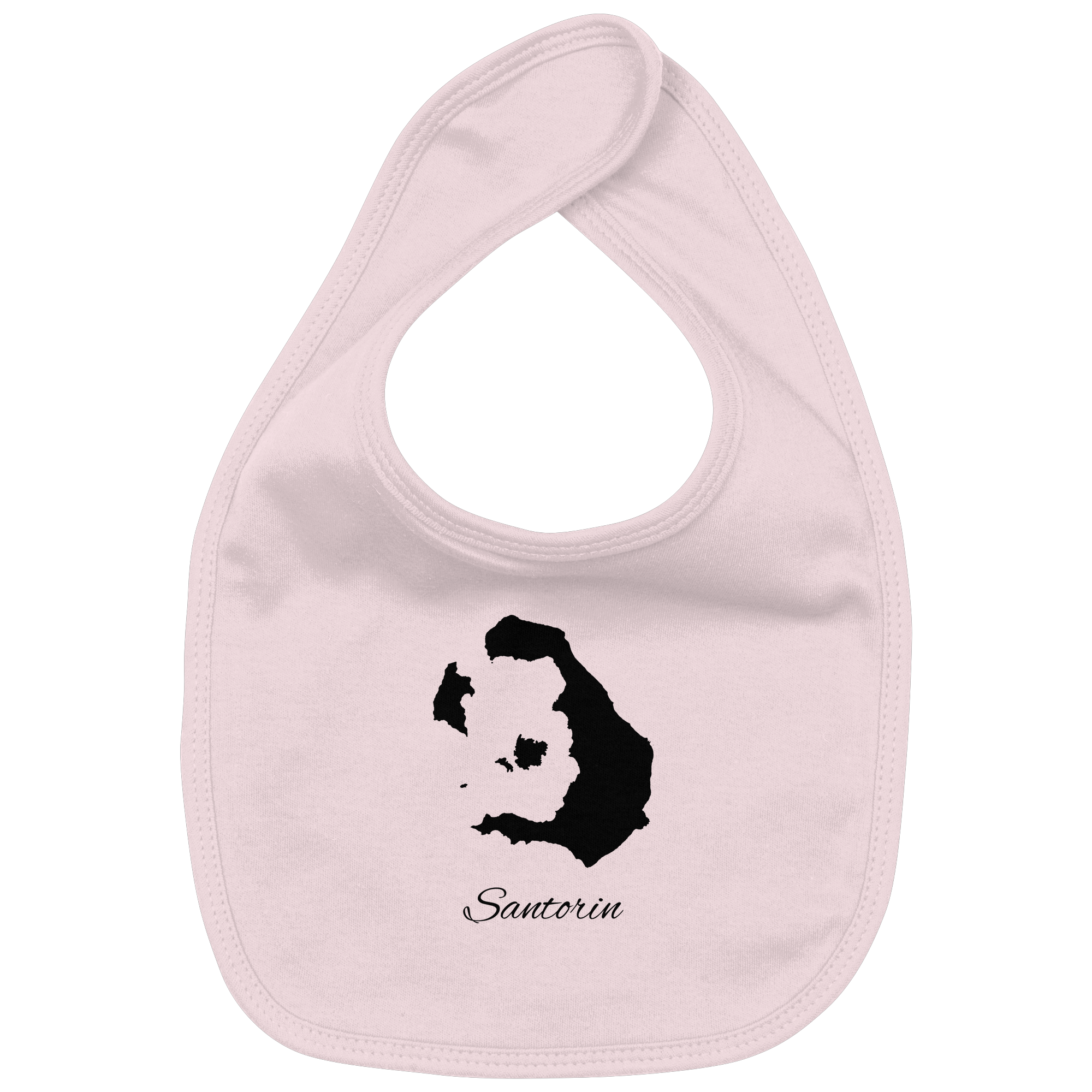 Santorin Silhouette Griechenland - Organic Baby-Lätzchen