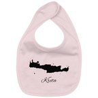 Kreta Silhouette Griechenland - Organic Baby-Lätzchen
