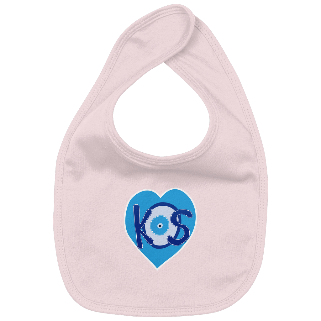 Kos - Blaues Herz - Organic Baby-Lätzchen