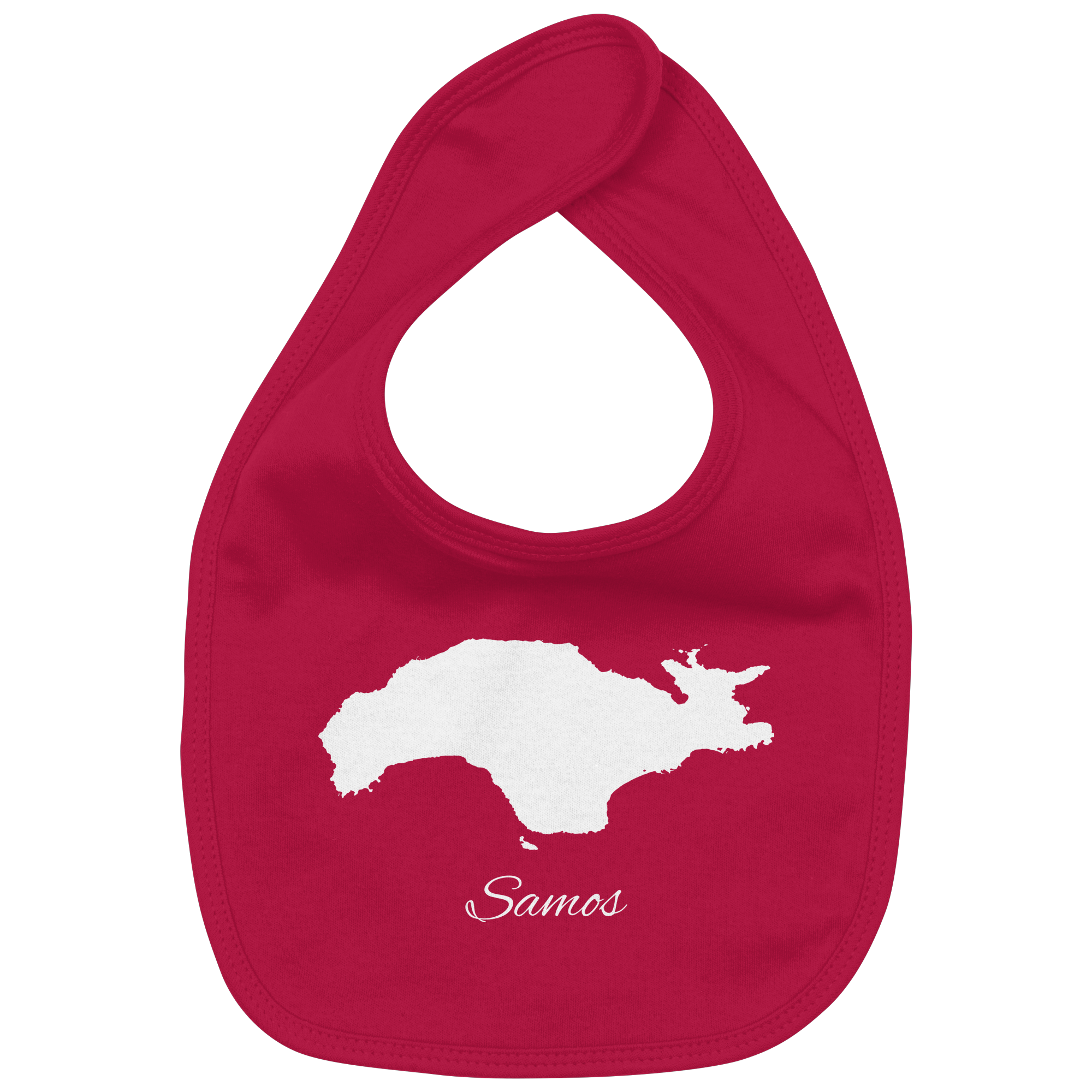 Samos Silhouette Griechenland - Organic Baby-Lätzchen