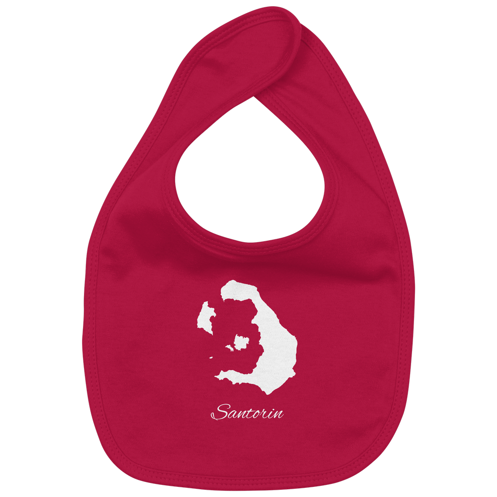 Santorin Silhouette Griechenland - Organic Baby-Lätzchen