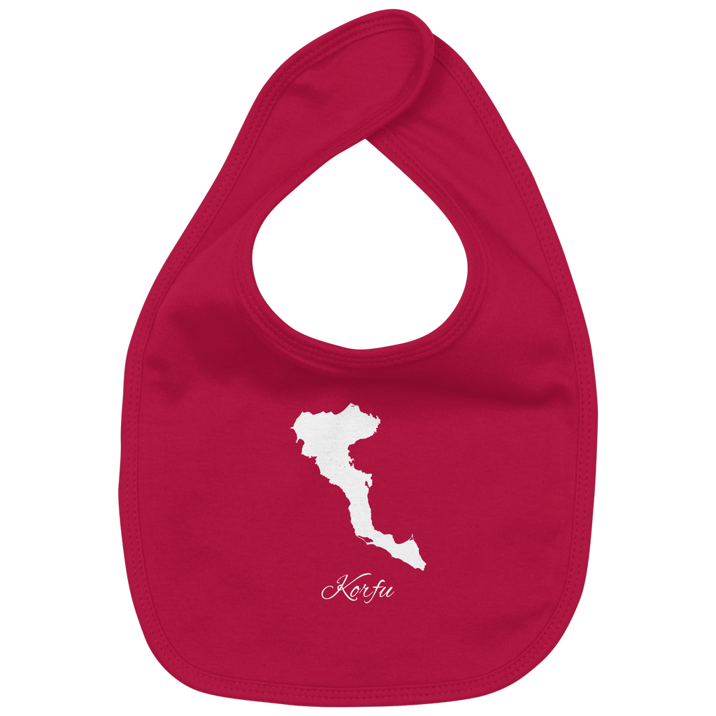 Korfu Silhouette Griechenland - Organic Baby-Lätzchen