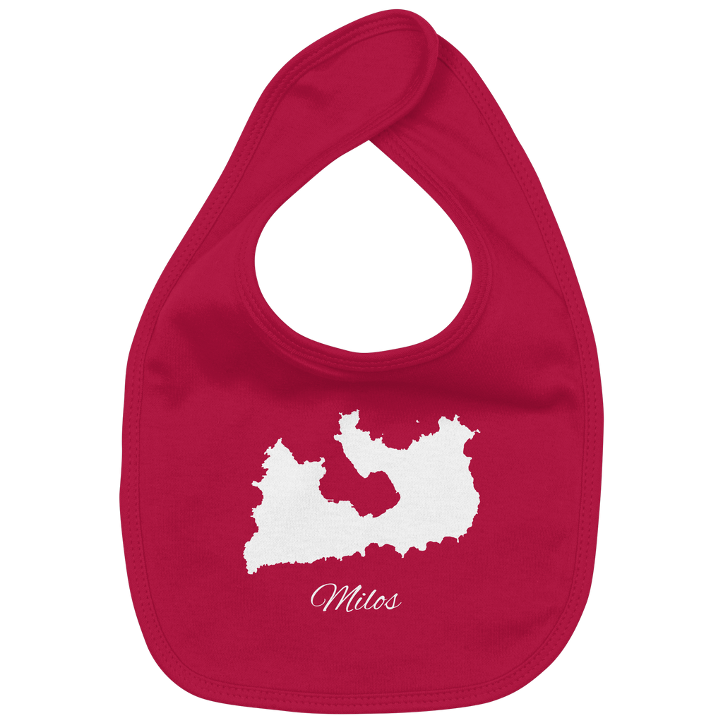 Milos Silhouette Griechenland - Organic Baby-Lätzchen