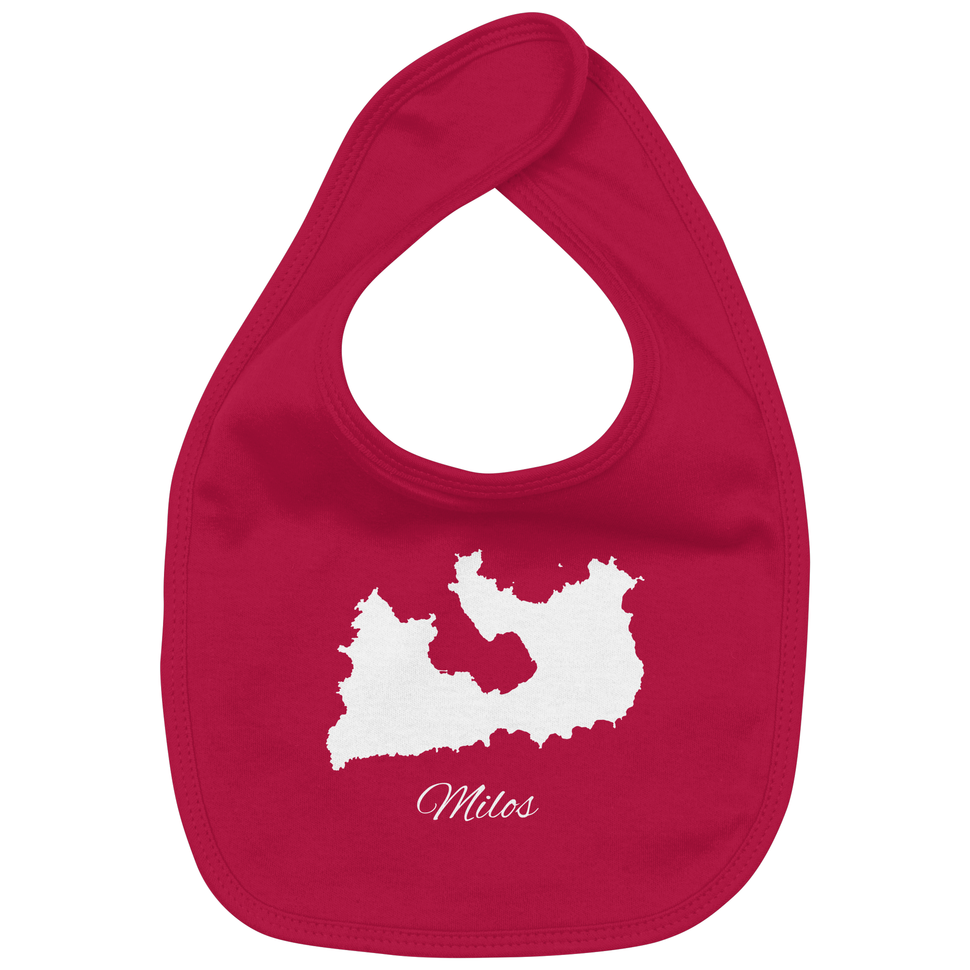 Milos Silhouette Griechenland - Organic Baby-Lätzchen