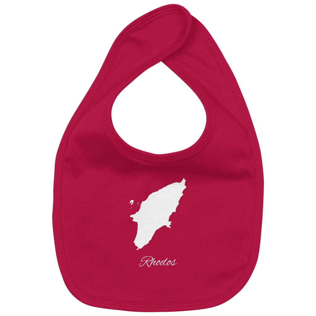 Rhodos Silhouette Griechenland - Organic Baby-Lätzchen