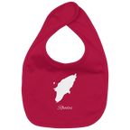 Rhodos Silhouette Griechenland - Organic Baby-Lätzchen