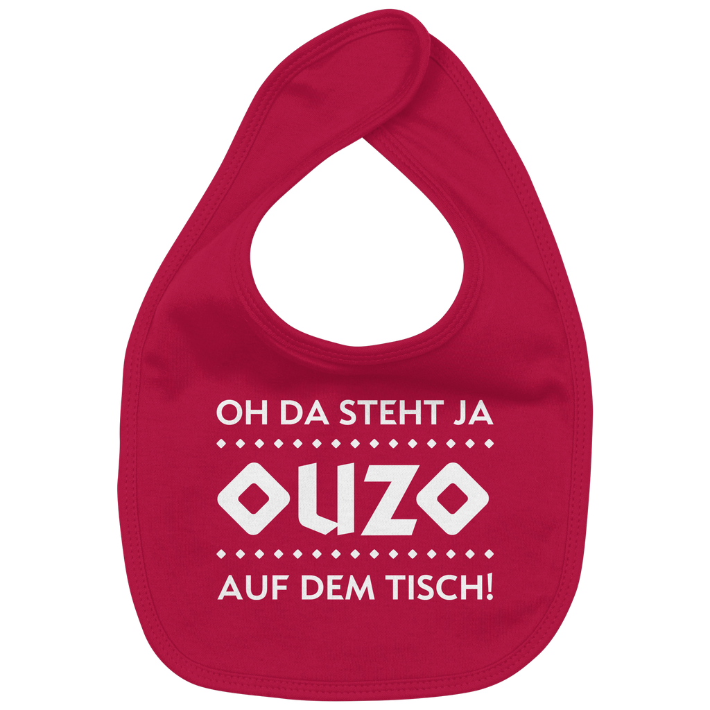 Oh da steht ja Ouzo auf dem Tisch - Organic Baby-Lätzchen