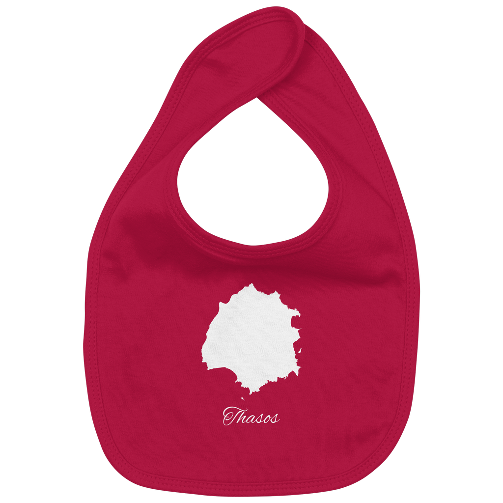 Thasos Silhouette Griechenland - Organic Baby-Lätzchen