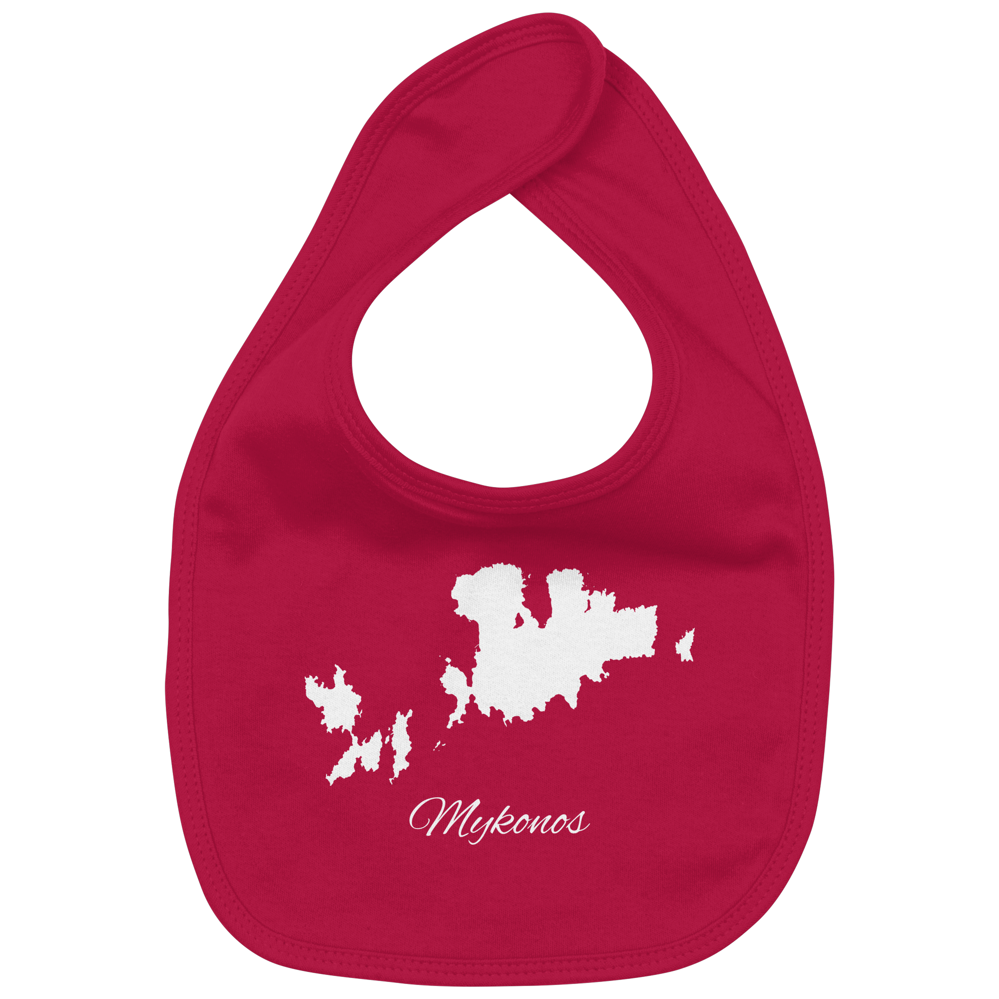 Mykonos Silhouette Griechenland - Organic Baby-Lätzchen