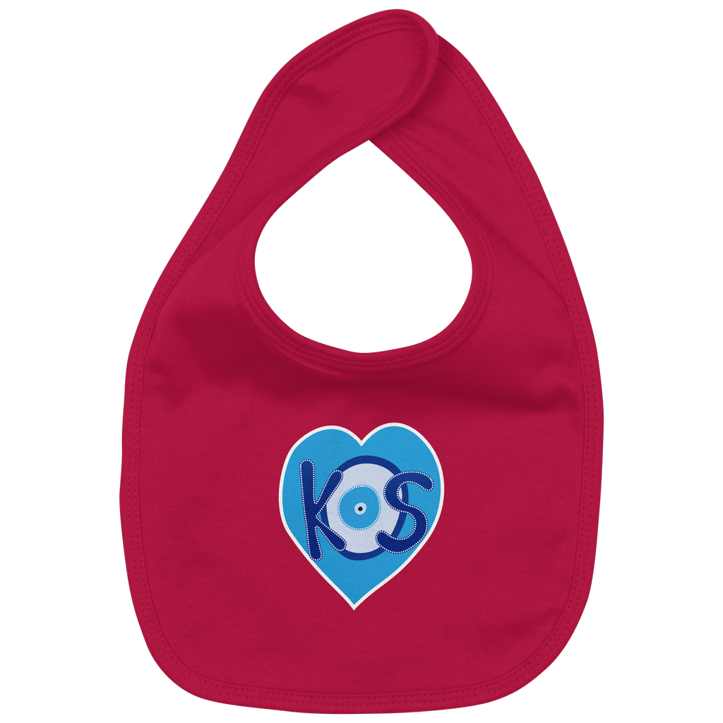 Kos - Blaues Herz - Organic Baby-Lätzchen