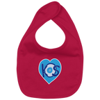 Kos - Blaues Herz - Organic Baby-Lätzchen