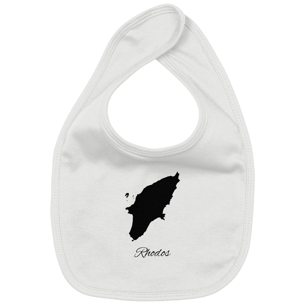 Rhodos Silhouette Griechenland - Organic Baby-Lätzchen