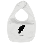 Rhodos Silhouette Griechenland - Organic Baby-Lätzchen