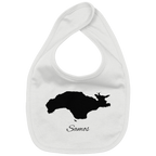 Samos Silhouette Griechenland - Organic Baby-Lätzchen