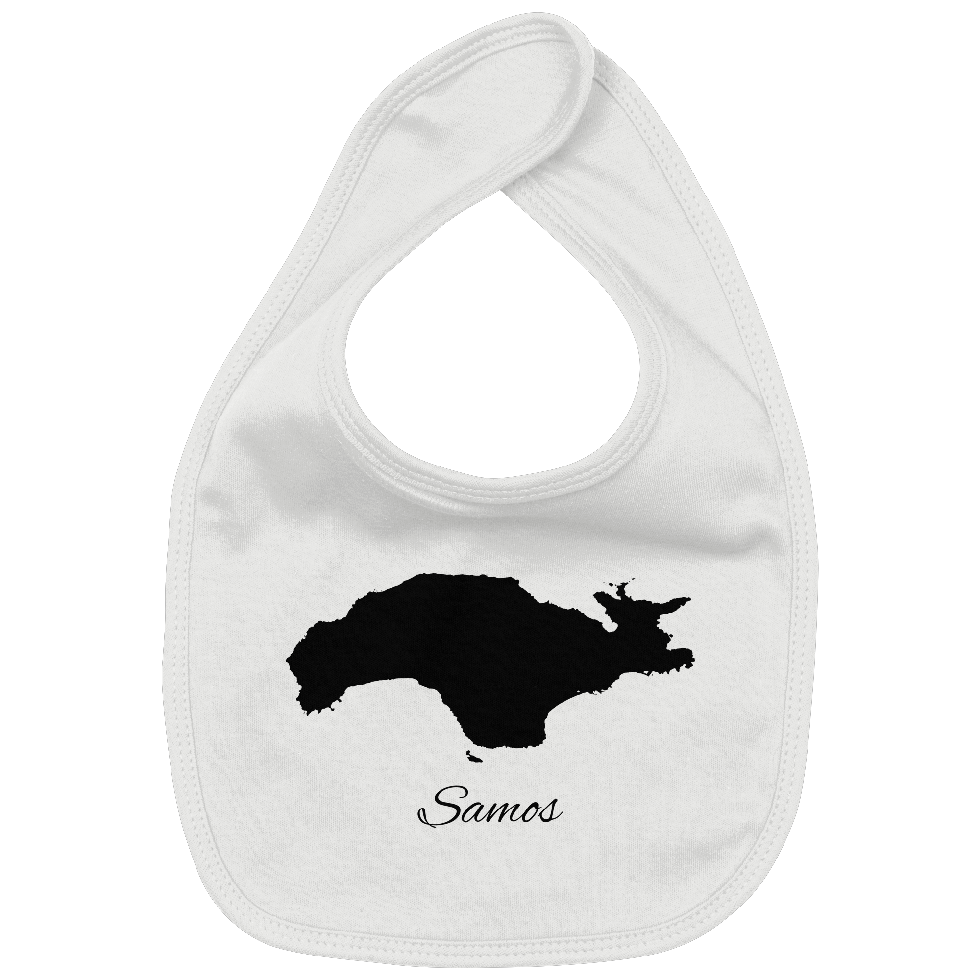 Samos Silhouette Griechenland - Organic Baby-Lätzchen