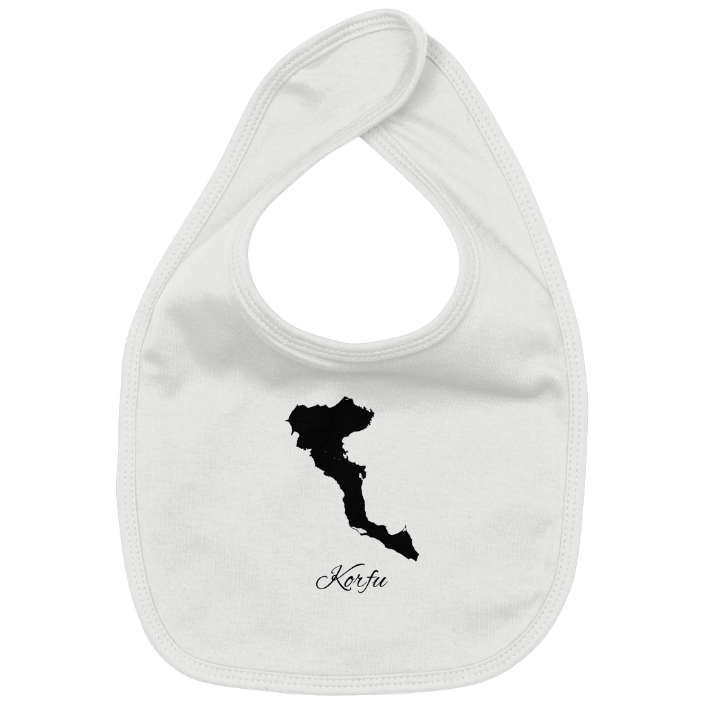Korfu Silhouette Griechenland - Organic Baby-Lätzchen