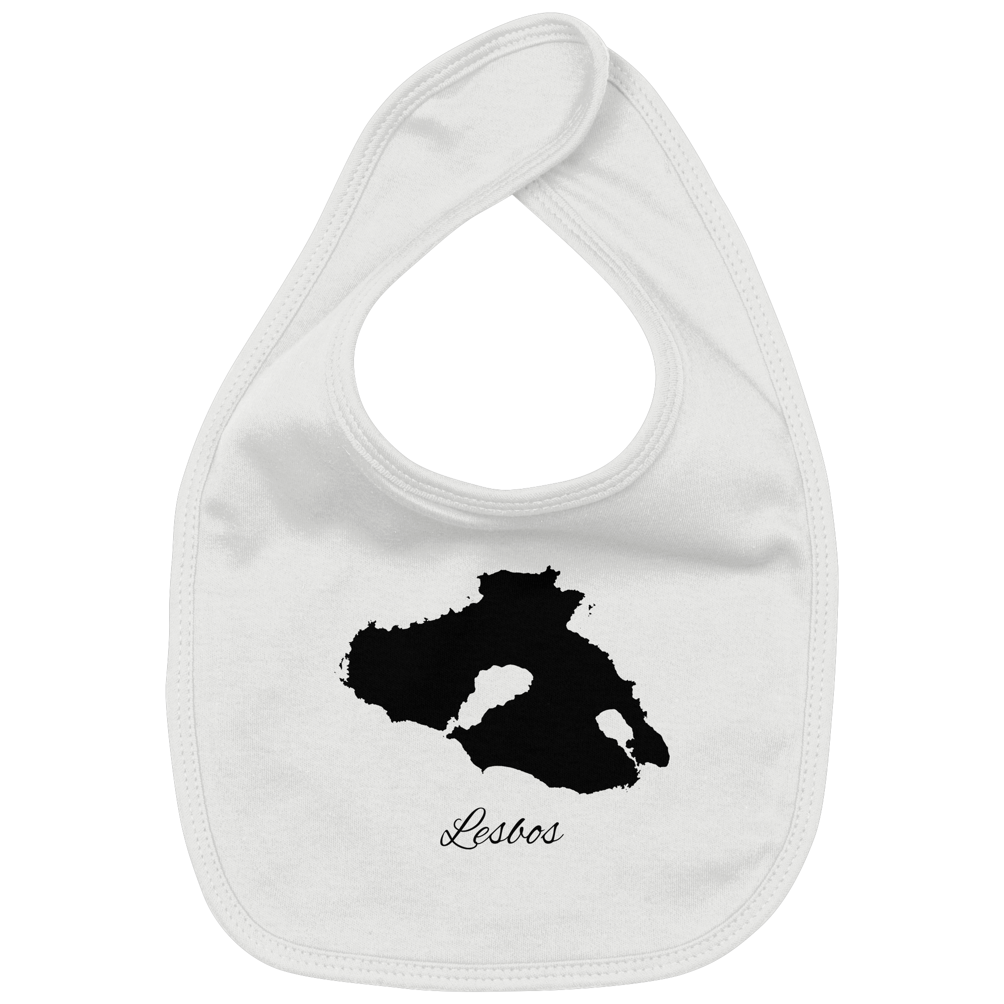 Lesbos Silhouette Griechenland - Organic Baby-Lätzchen