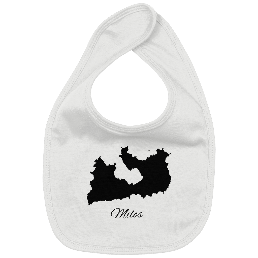 Milos Silhouette Griechenland - Organic Baby-Lätzchen