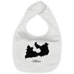 Milos Silhouette Griechenland - Organic Baby-Lätzchen