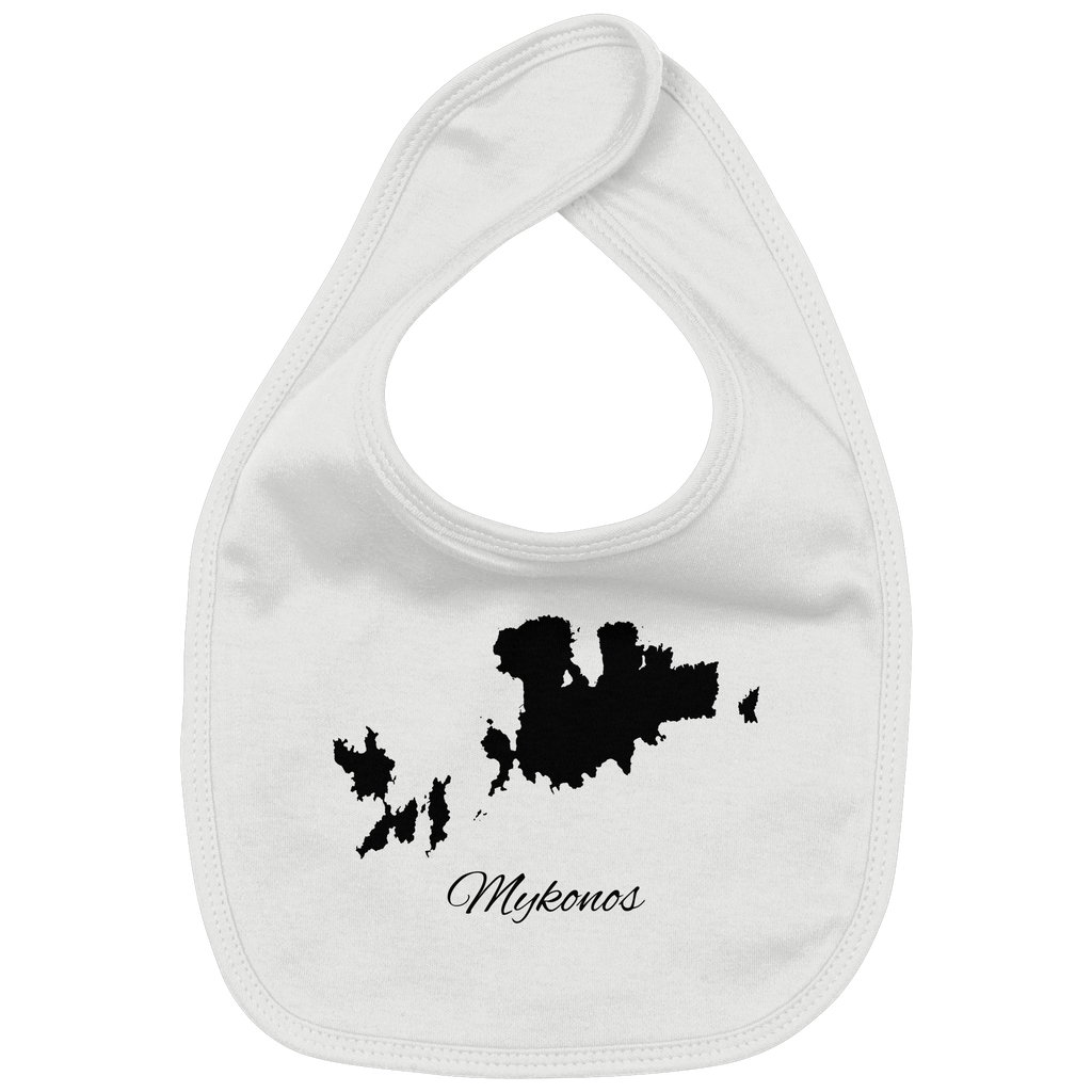 Mykonos Silhouette Griechenland - Organic Baby-Lätzchen