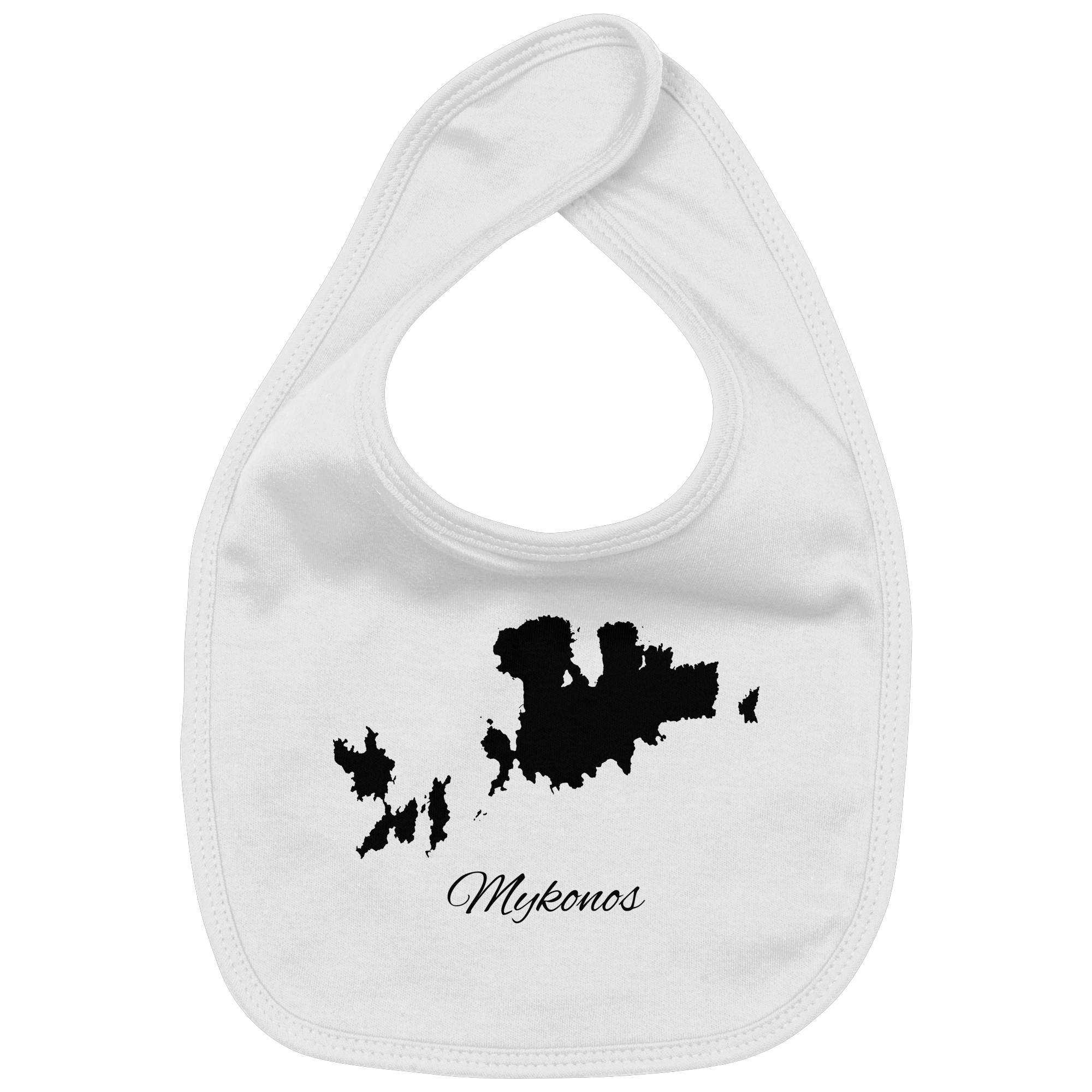 Mykonos Silhouette Griechenland - Organic Baby-Lätzchen