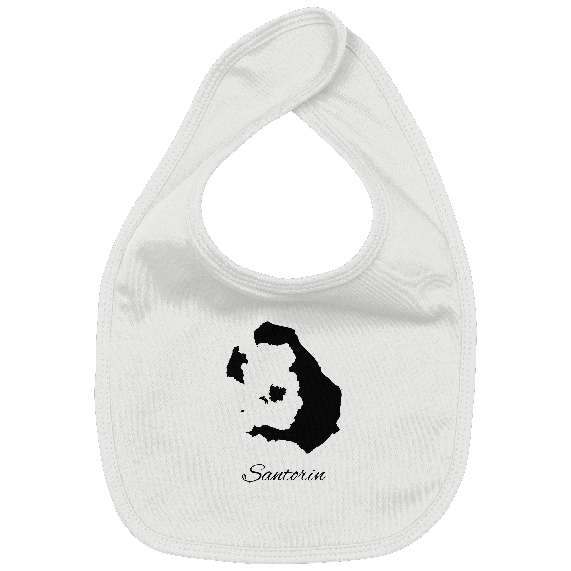 Santorin Silhouette Griechenland - Organic Baby-Lätzchen