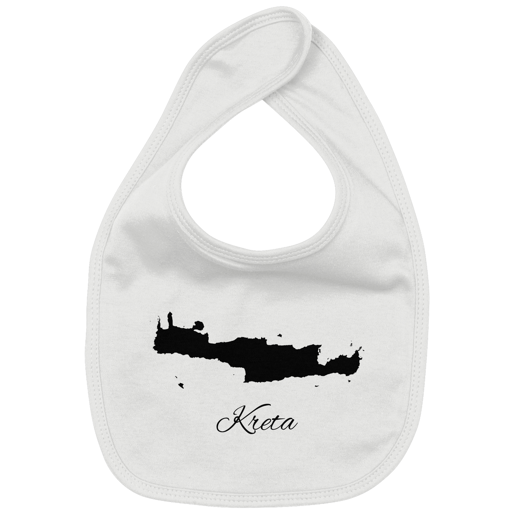 Kreta Silhouette Griechenland - Organic Baby-Lätzchen