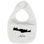 Kreta Silhouette Griechenland - Organic Baby-Lätzchen
