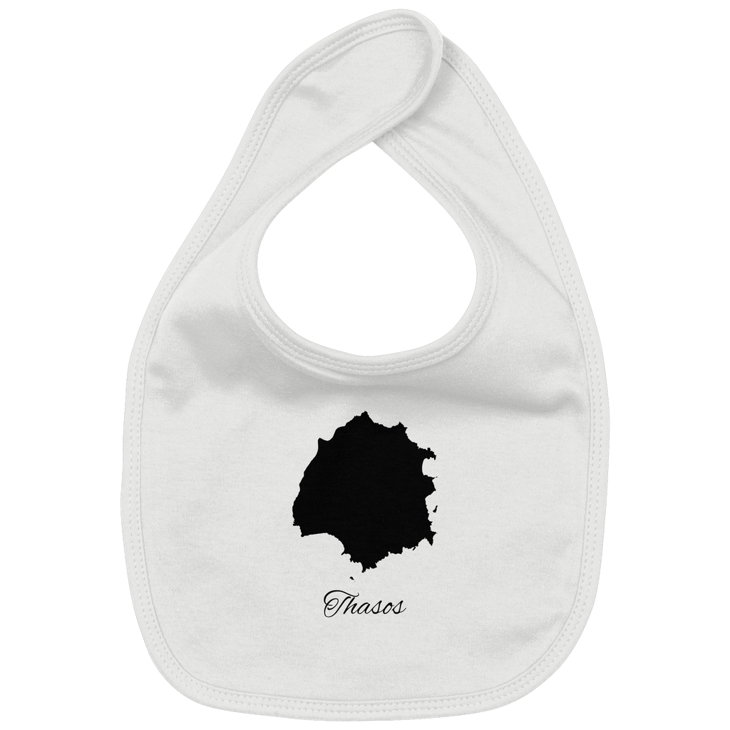 Thasos Silhouette Griechenland - Organic Baby-Lätzchen