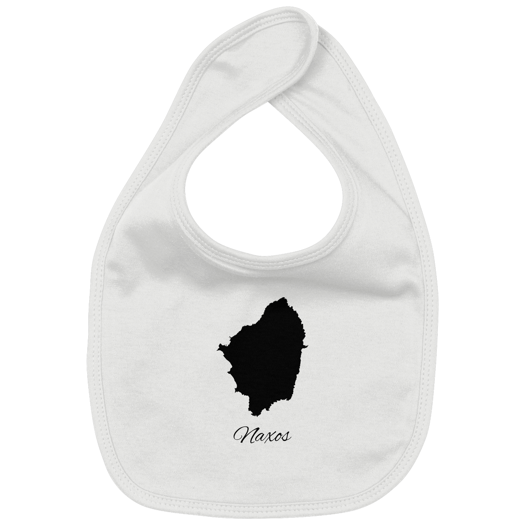 Naxos Silhouette Griechenland - Organic Baby-Lätzchen