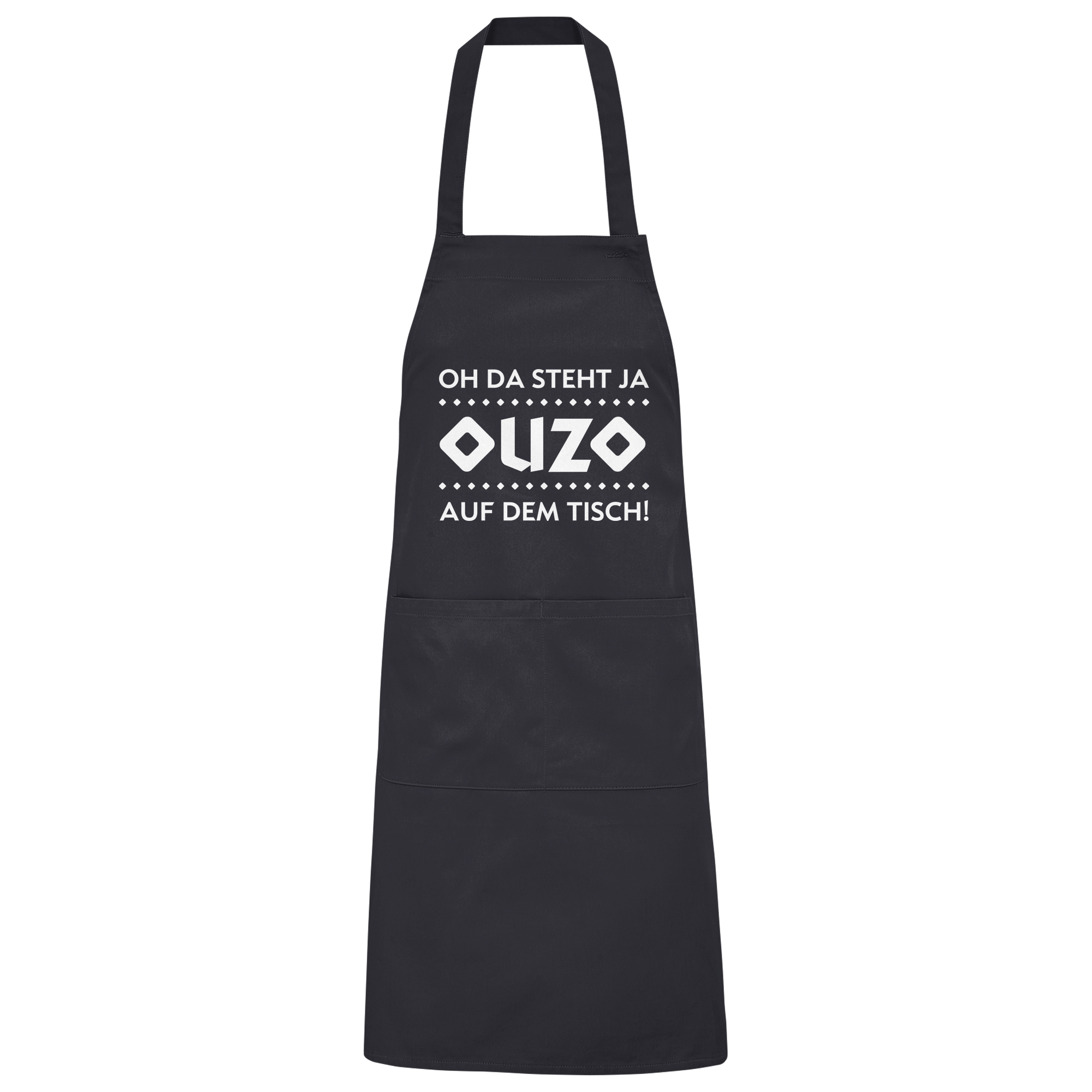 Oh da steht ja Ouzo auf dem Tisch - Organic Grillschürze