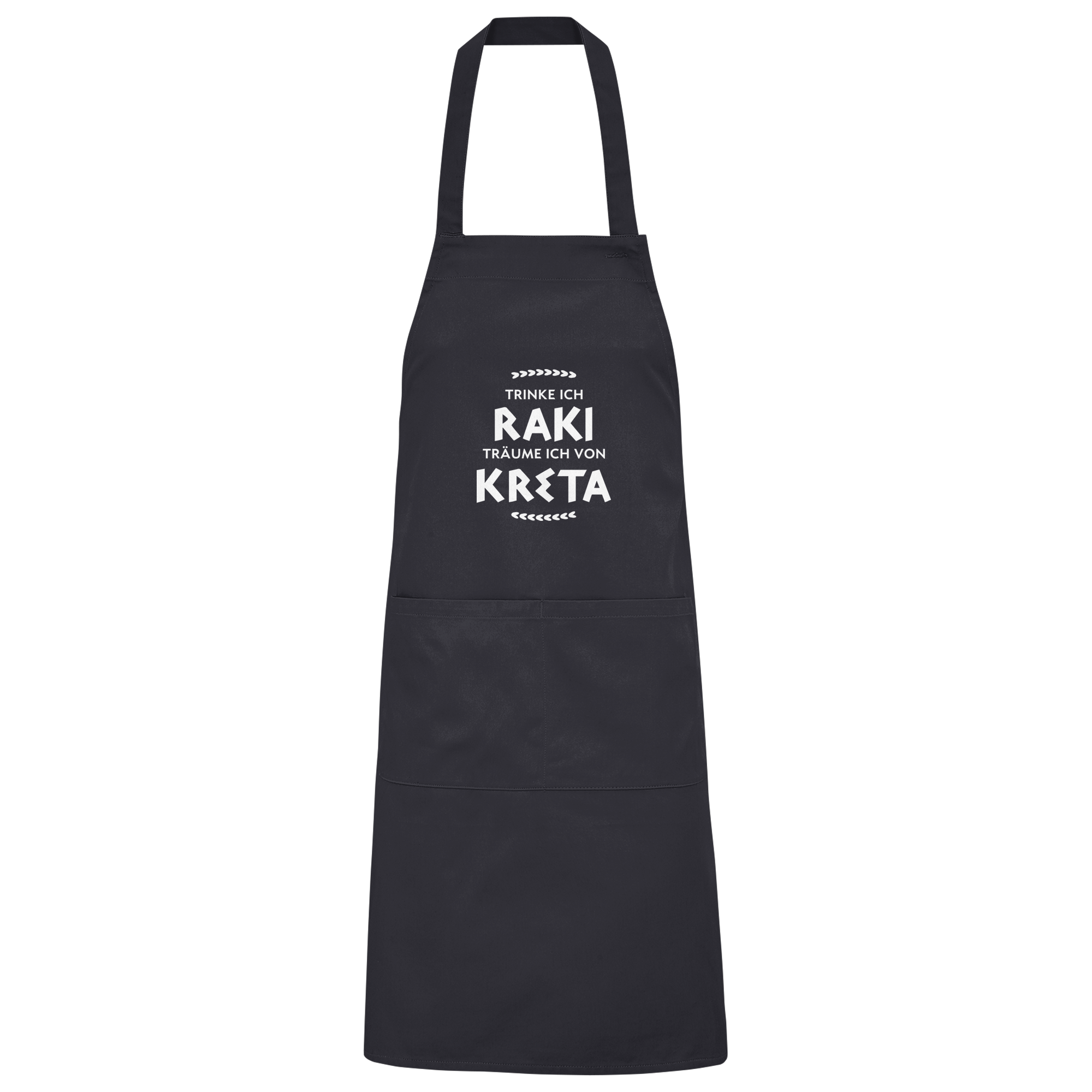 Trinke ich Raki träume ich von Kreta - Organic Grillschürze