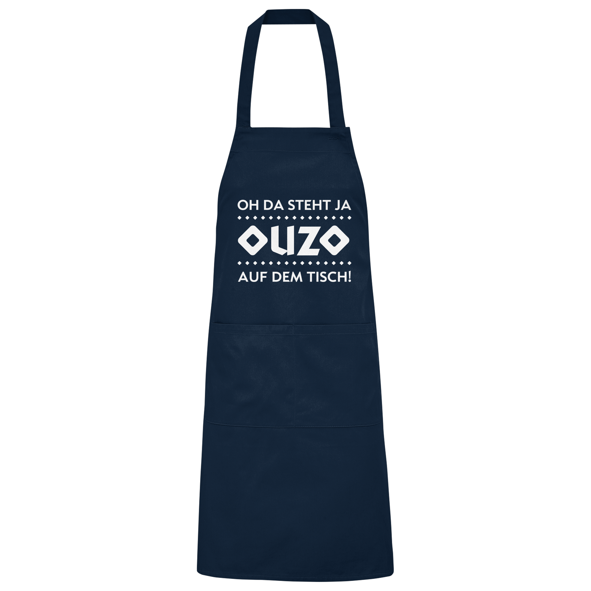 Oh da steht ja Ouzo auf dem Tisch - Organic Grillschürze