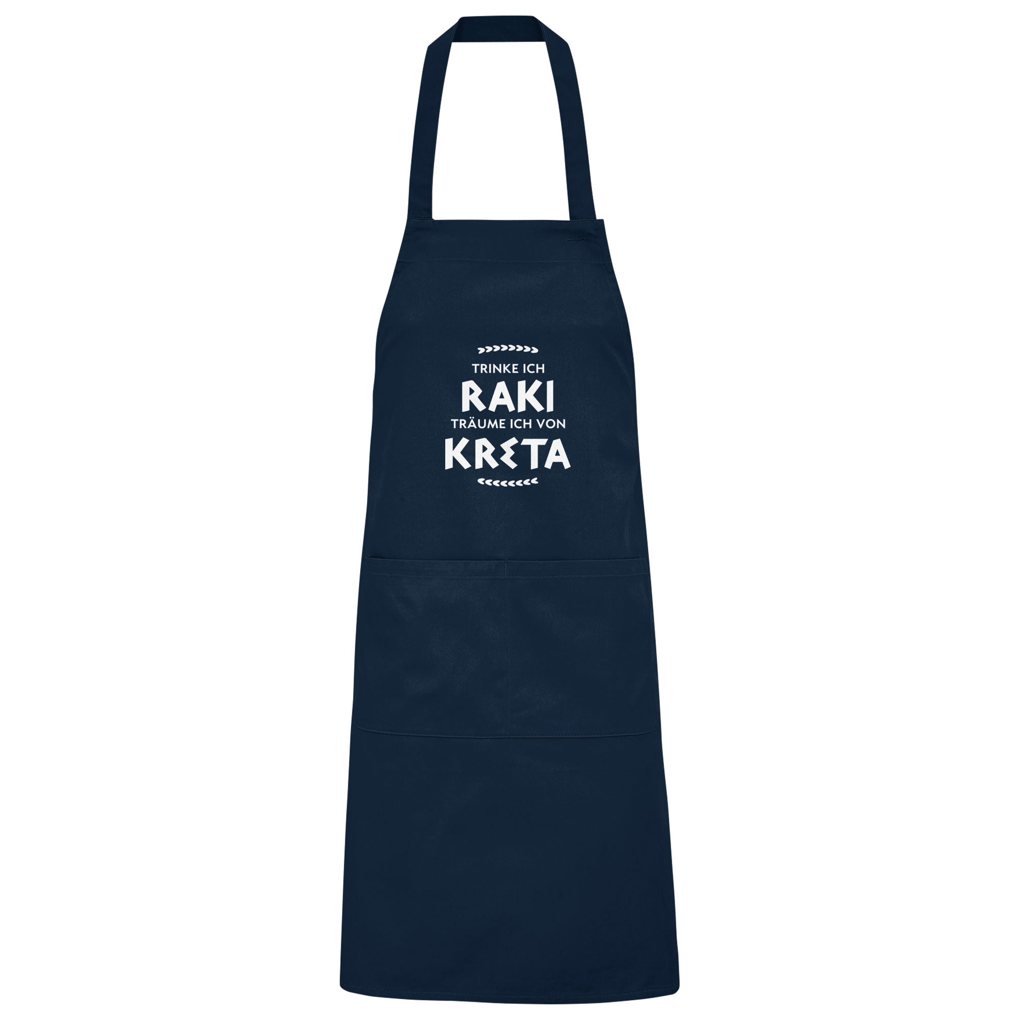 Trinke ich Raki träume ich von Kreta - Organic Grillschürze