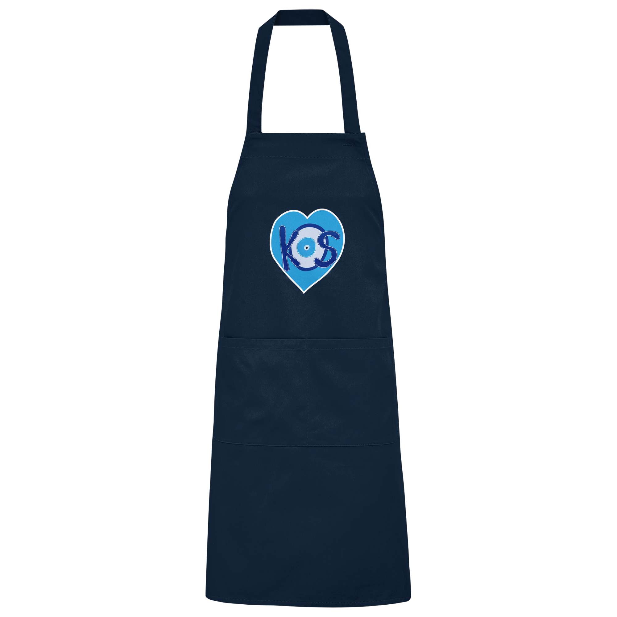 Kos - Blaues Herz - Organic Grillschürze